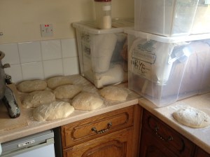 Dough divided and resting