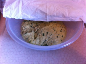 Leaving the dough to bulk ferment