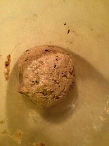 Dough and spice mix combined